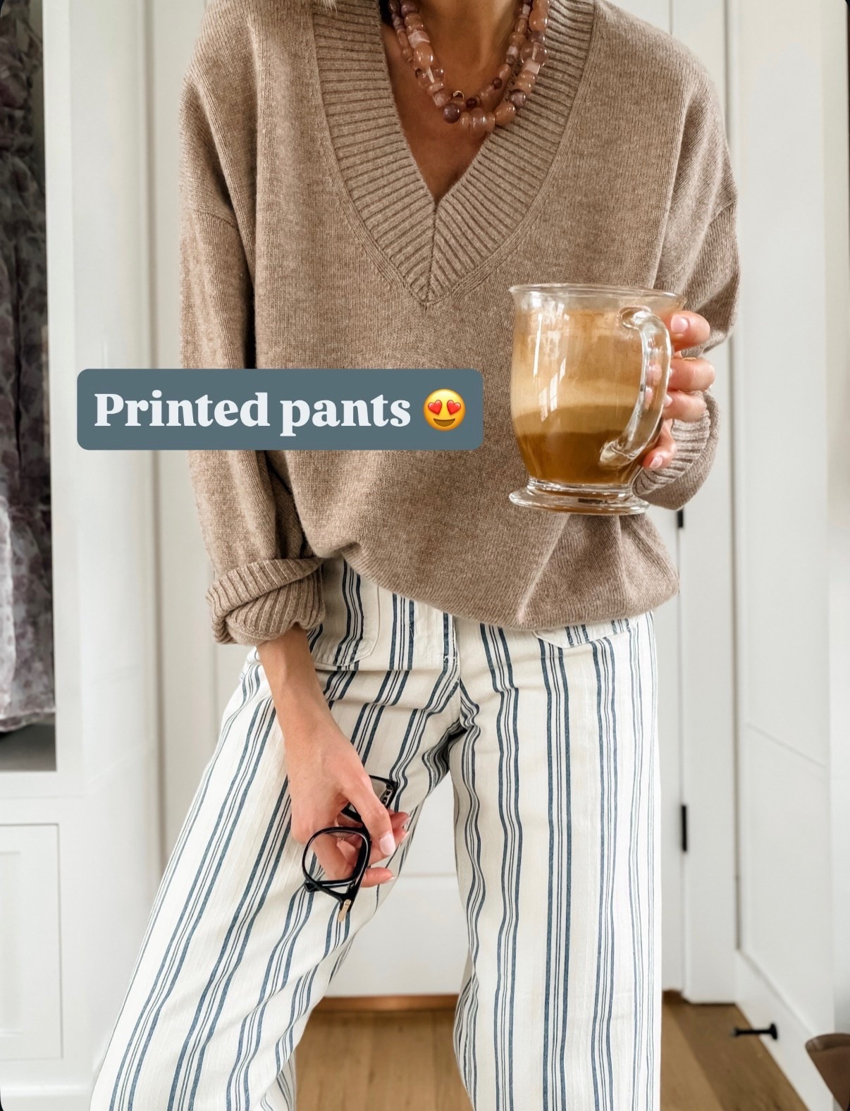 How cute are these printed pants?! I can’t wait to wear these this summer! Wearing S/4.

Loverly Grey, spring fashion, spring outfit ideas, striped pants, printed pants, neutral sweater 

#LTKSeasonal #LTKootd