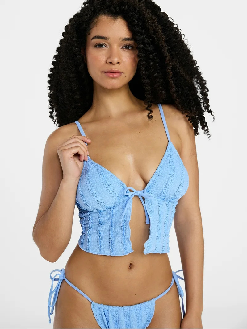 No Boundaries Femme Lace Flyaway Tankini, Women’s XXS-XXL | Walmart (US)