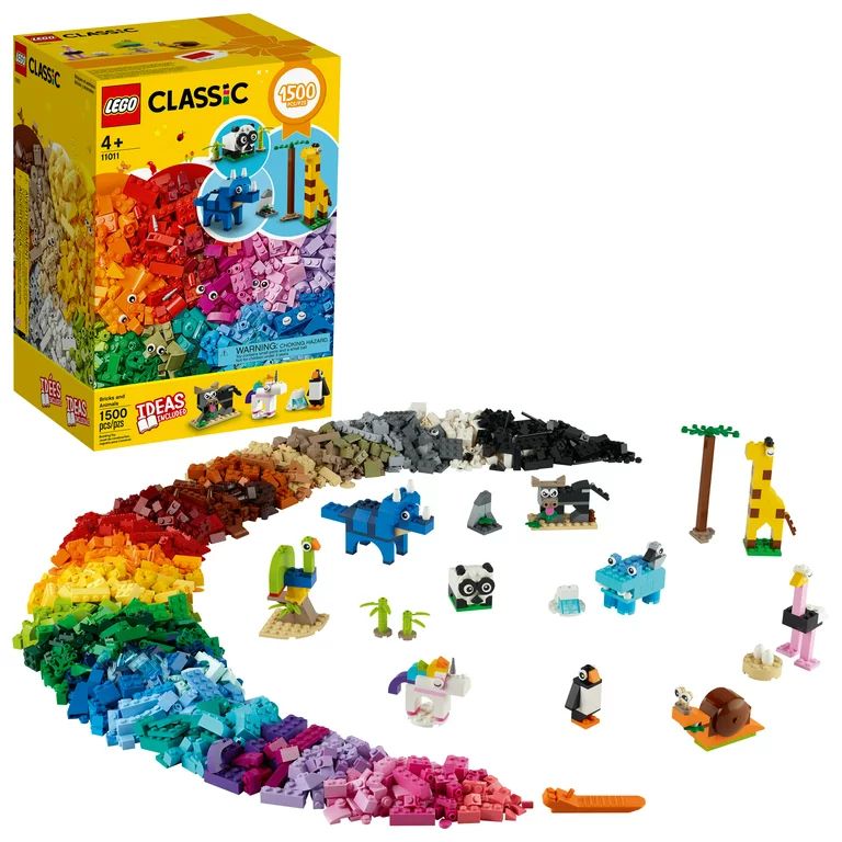 LEGO Classic Bricks and Animals 11011 Creative Toy That Builds into 10 Amazing Animal Figures (1,... | Walmart (US)