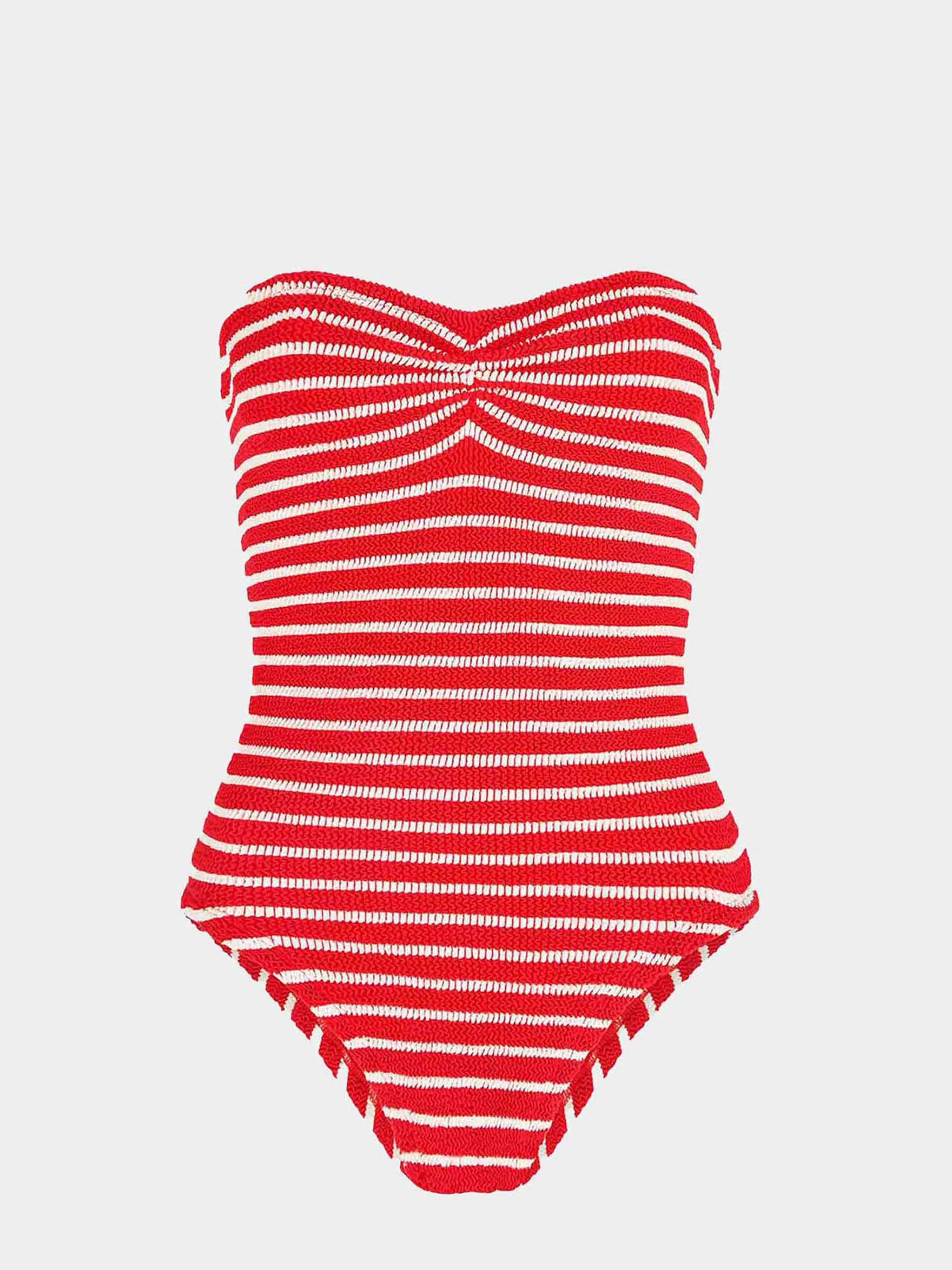 Brooke Swim - Red/White Stripe | HUNZA G