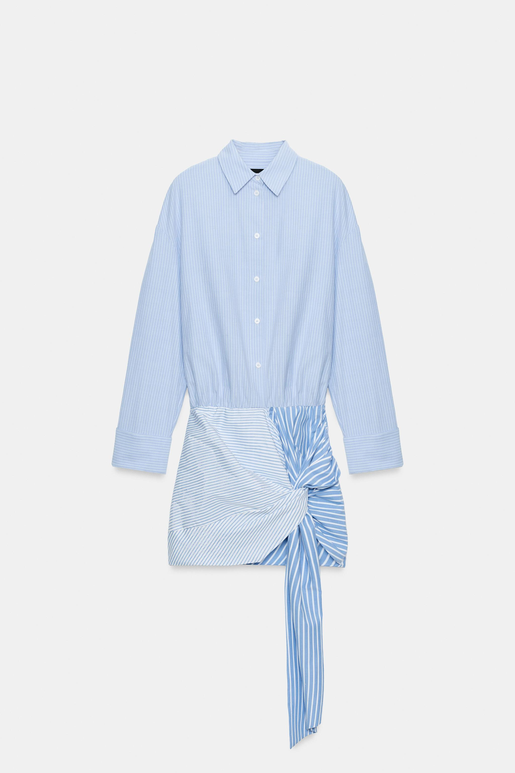 SHORT KNOTTED SHIRTDRESS | Zara US