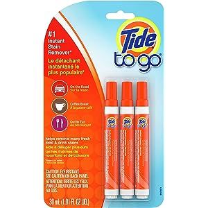 Tide to Go Instant Stain Remover Pens 3 ea (Pack of 1), White | Amazon (US)