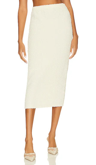 Romola Midi Skirt in Cannoli Cream | Revolve Clothing (Global)