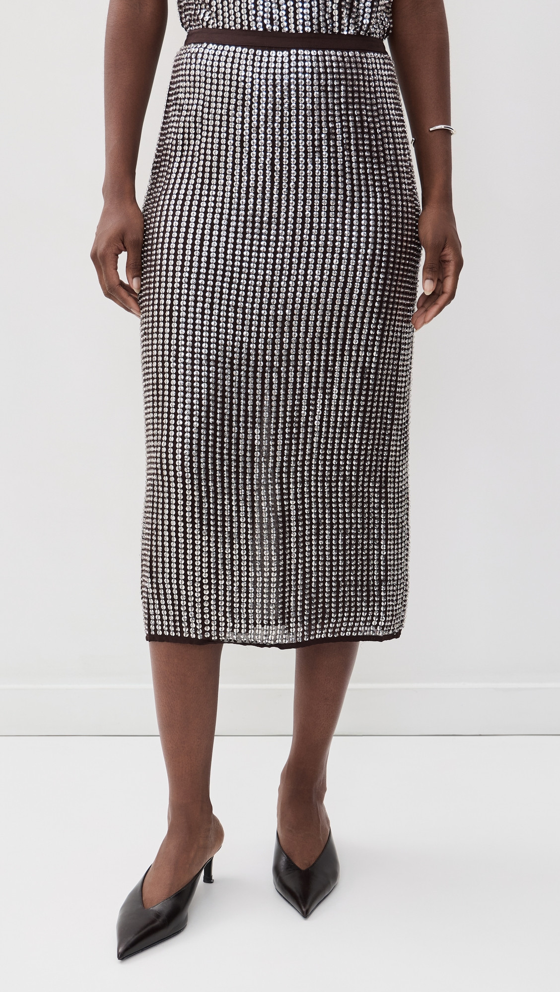 rag & bone Lili Sequined Skirt Chocolate 0 | Shopbop