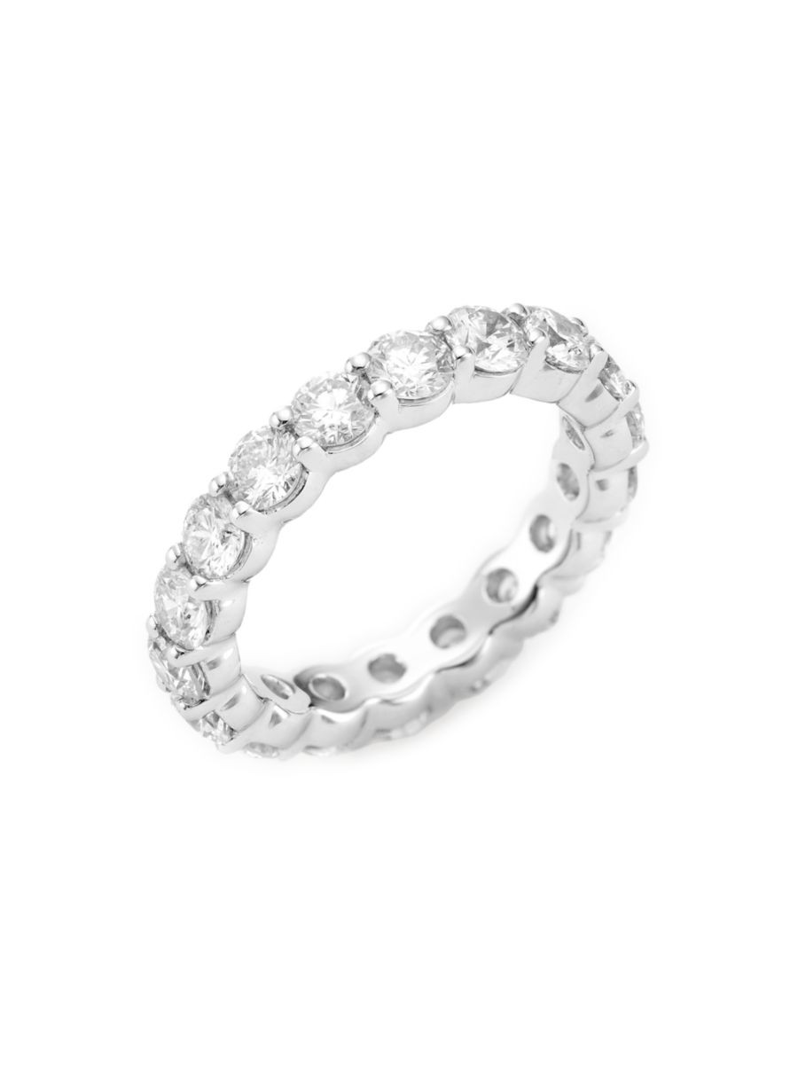 14K White Gold & 3.00 TCW Diamond Eternity Band | Saks Fifth Avenue