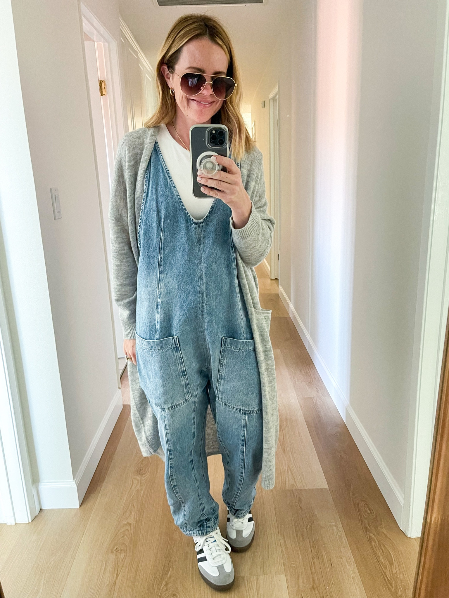 This Free People jumpsuit is a favorite of mine and something I wear constantly! 

Love how you can dress it up with a cute blazer and some heels too!! 💖

Free People 
Denim 
Spring 

#LTKSeasonal #LTKstyletip #LTKover40