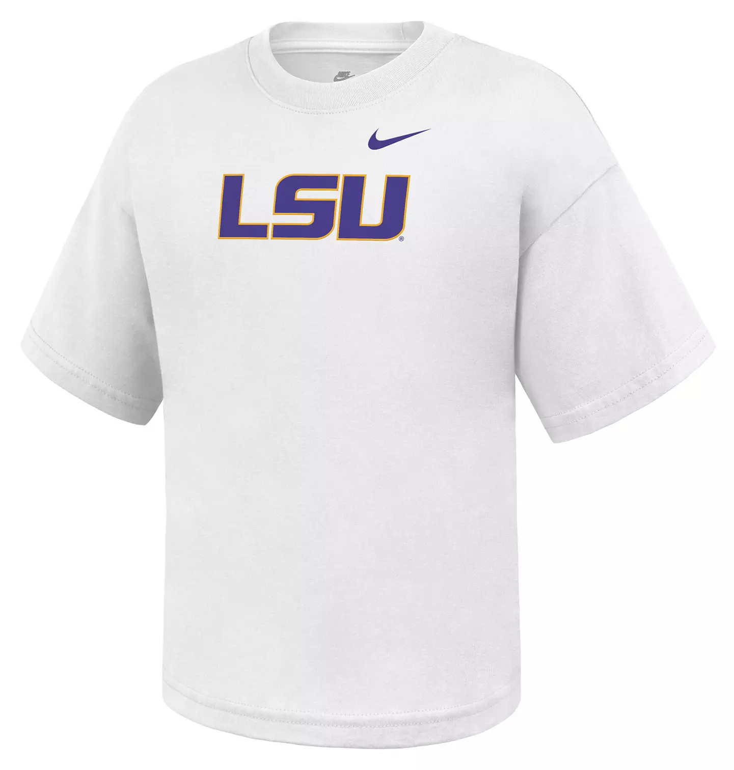 Nike Youth LSU Tigers White Boxy T-Shirt | DICK'S Sporting Goods