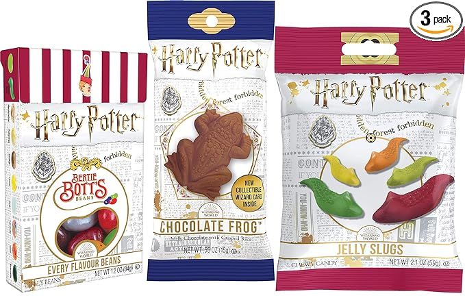 Harry Potter Jelly Gummy Candy Slugs, Bertie Botts Every Flavour Jelly Beans & Chocolate Crispy F... | Amazon (US)