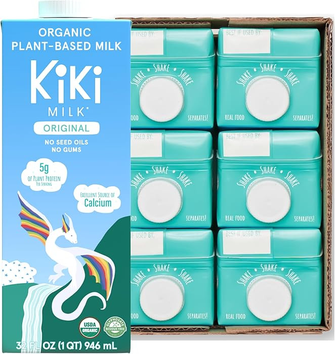Kiki Milk Plant Based Milk - Organic Original Kiki Milk - Calcium & Magnesium Source - Gluten Fre... | Amazon (US)