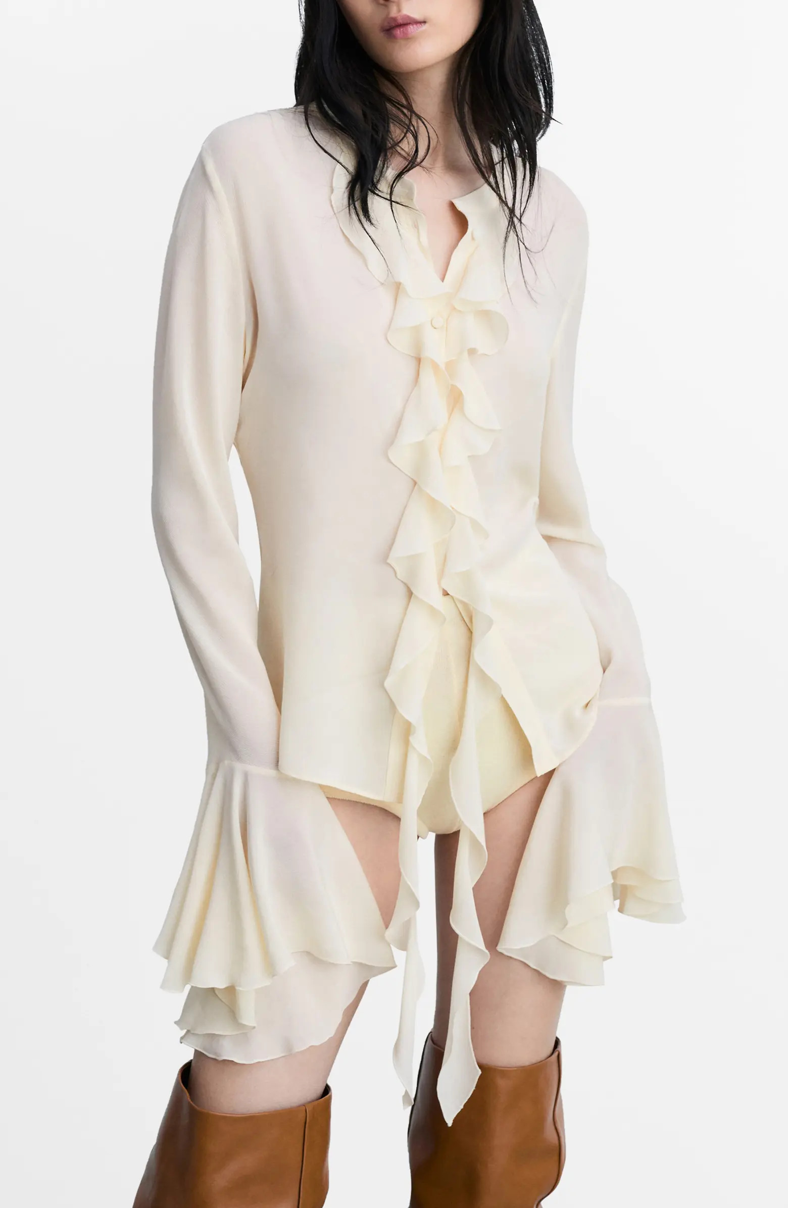 Flint Ruffle Button-Up Top | Nordstrom