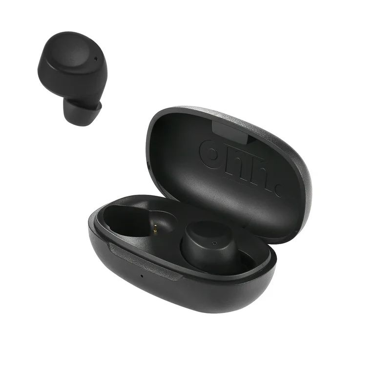 onn. True Wireless Headphones with Charging Case, Black, AAABLK100024300 | Walmart (US)