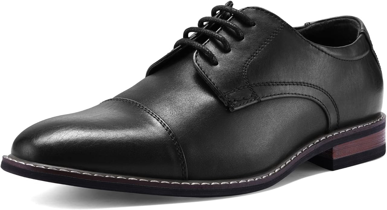 Men's Dress Shoes Formal Business Classic Lace Up Wingtip Oxford Shoes | Amazon (US)