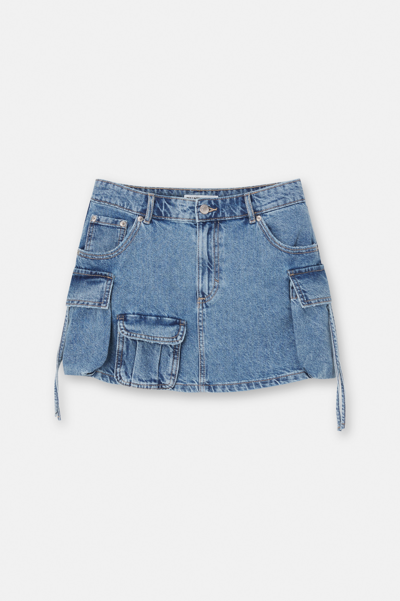 Denim cargo mini skirt | PULL and BEAR UK