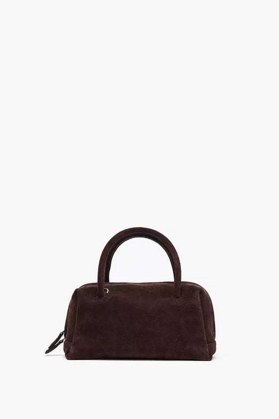 SPLIT LEATHER BOWLING BAG | Zara US