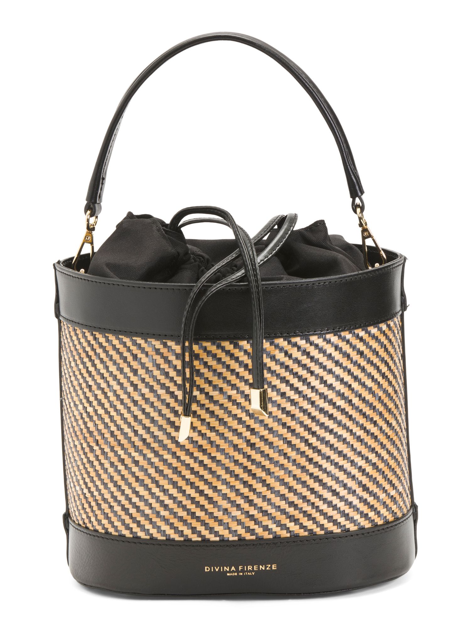 Made In Italy Straw And Leather Bucket Bag | Handbags | Marshalls | Marshalls