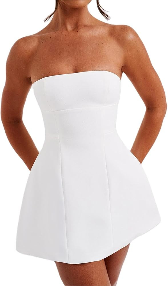 Alyweatry Women Cap Sleeve Mini Dress The Ultimate Muse A-Line Elegant Formal Party Short Dress w... | Amazon (US)