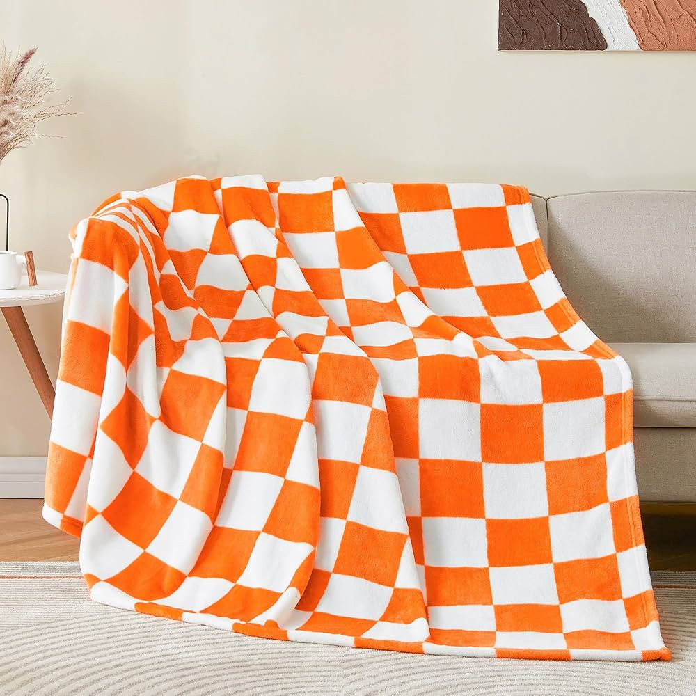 BEDELITE Checkered Throw Blanket for Couch and Bed, Luxurious Fleece Blanket with Checkerboard Gr... | Amazon (US)