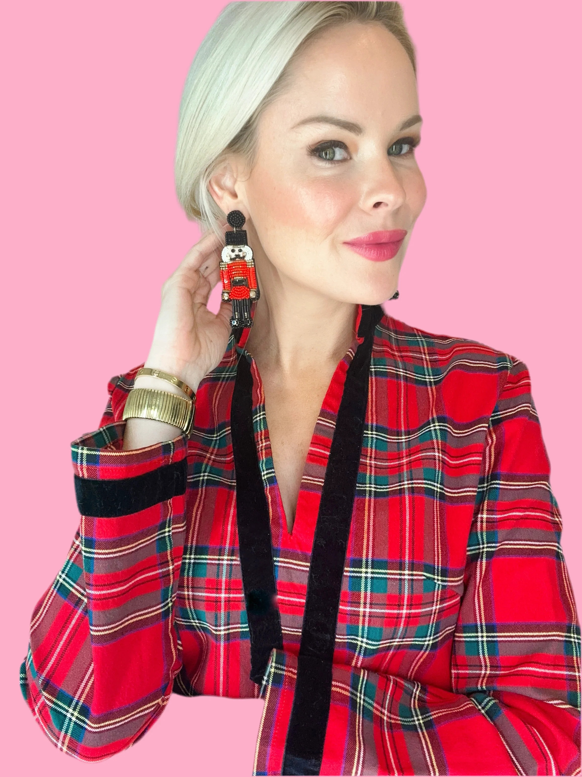 Red Nutcracker Earrings | Teggy French