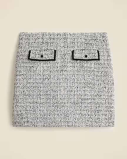 Flap-pocket mini skirt in tweed | J. Crew US