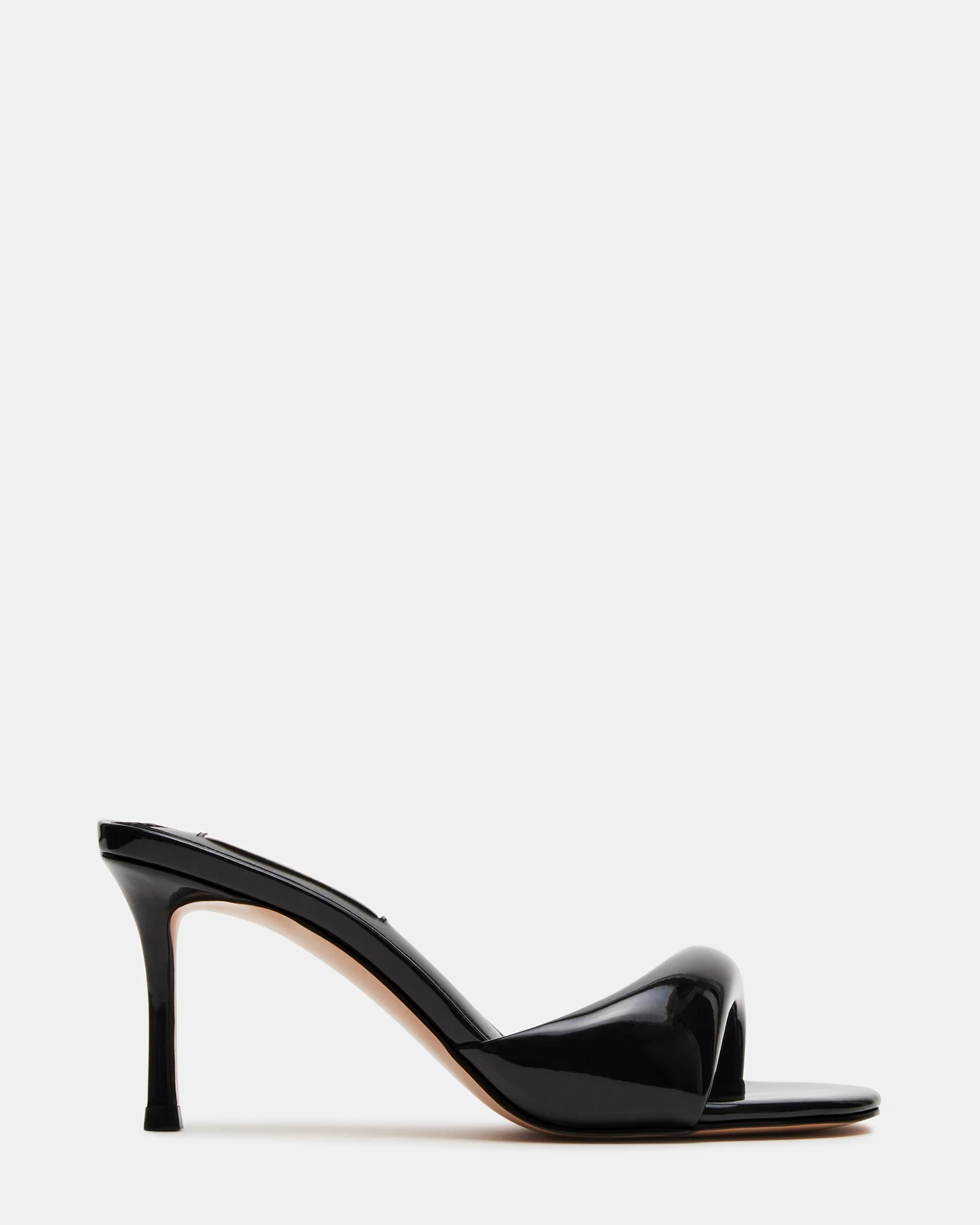 KIERAN Black Patent Mule Heel | Women's Heels | Steve Madden (US)