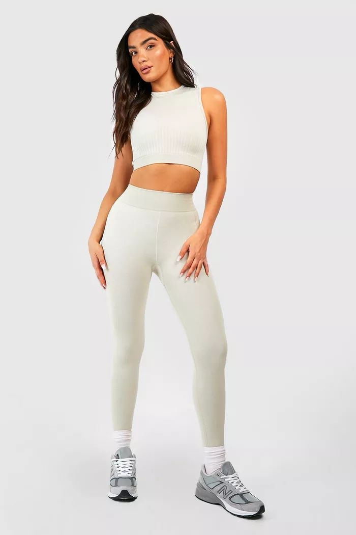 Seamless Marl Sculpt Leggings | Boohoo.com (UK & IE)