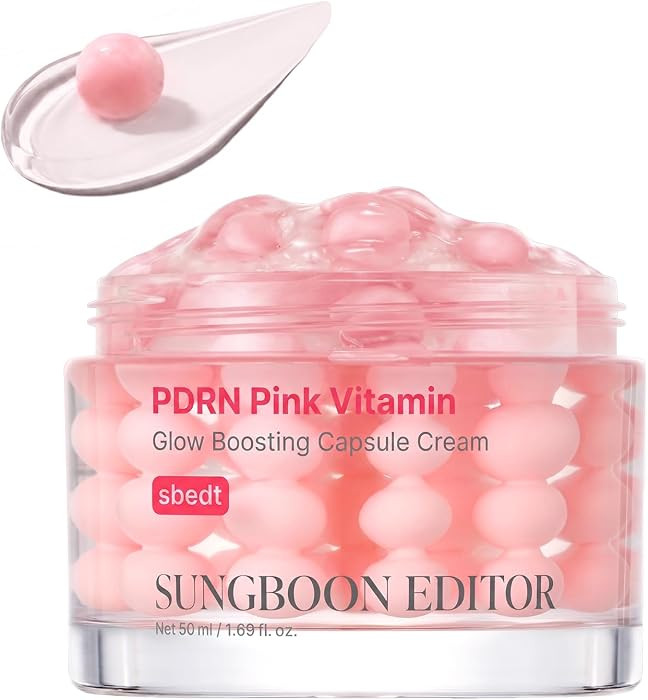SUNGBOON EDITOR Pink PDRN Vitamin Glow Boosting Capsule Cream, Radiance Barrier Moisturizer for D... | Amazon (US)