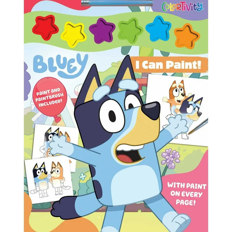 Bluey Colortivity: I Can Paint!, 80 pages (Paperback) | Walmart (US)