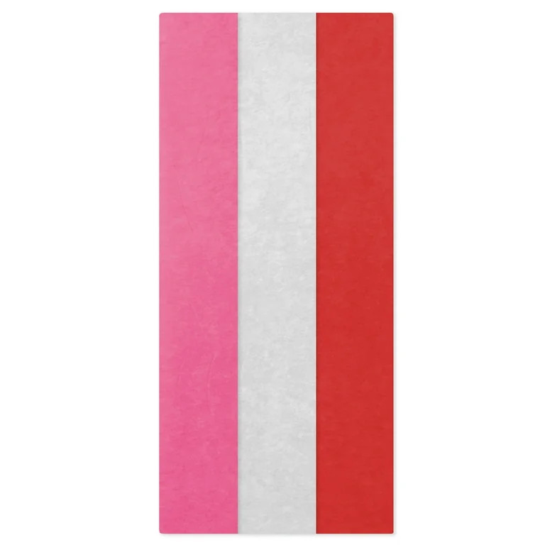 Hallmark 3-Pack Valentine's Day Tissue Paper (Pink/White/Red) 30 sheets | Walmart (US)