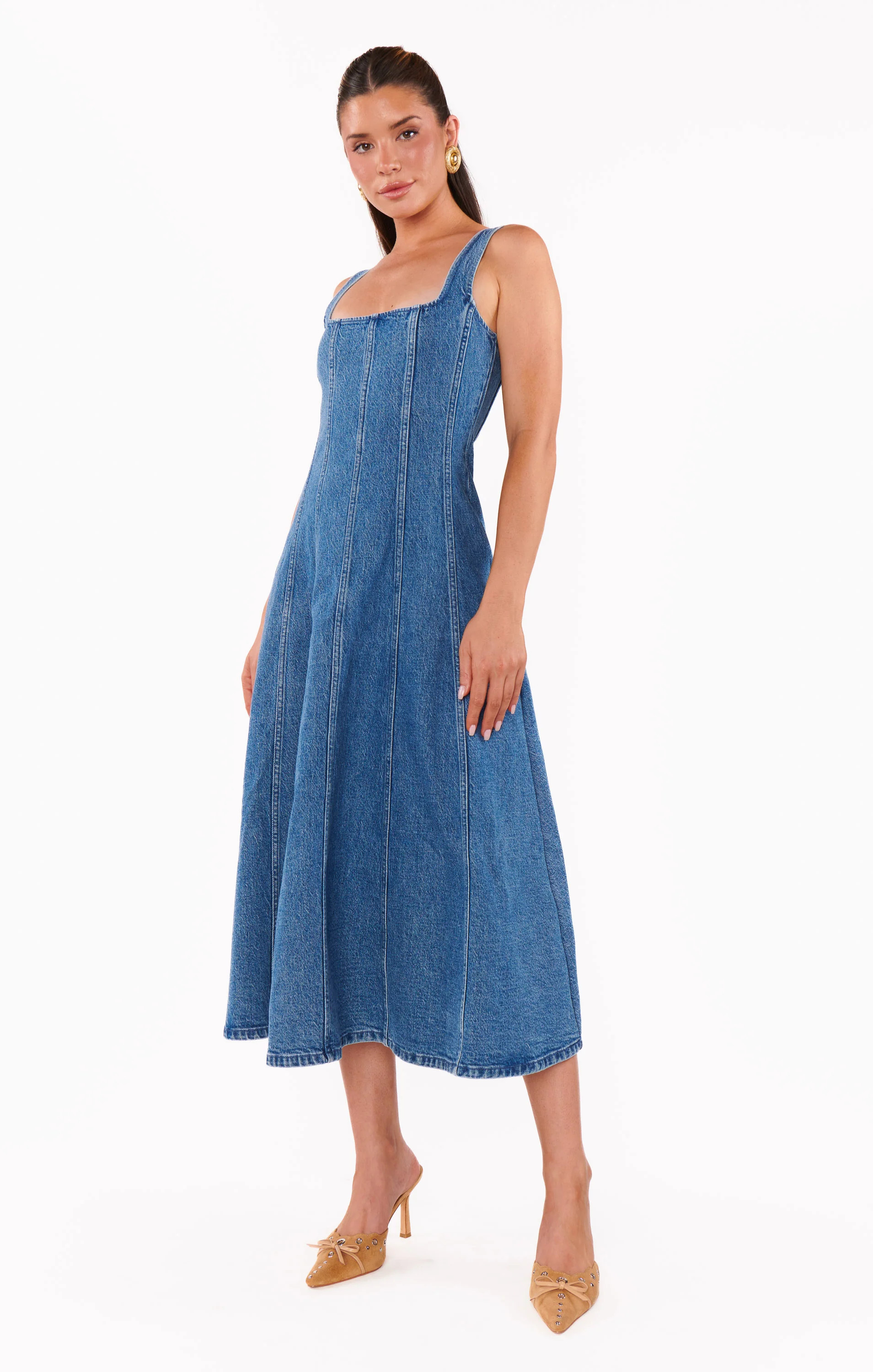 Prim Midi Dress, in Windy Indigo, Size: Medium | Show Me Your Mumu | Show Me Your Mumu
