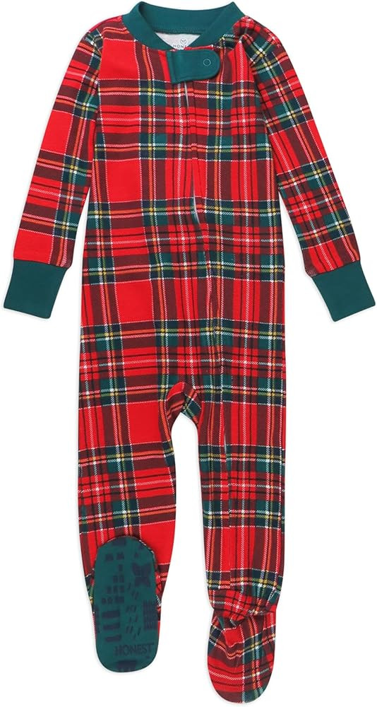 HonestBaby Baby One-Piece Holiday Non-Slip Footed 100% Organic Cotton Pajamas | Amazon (US)