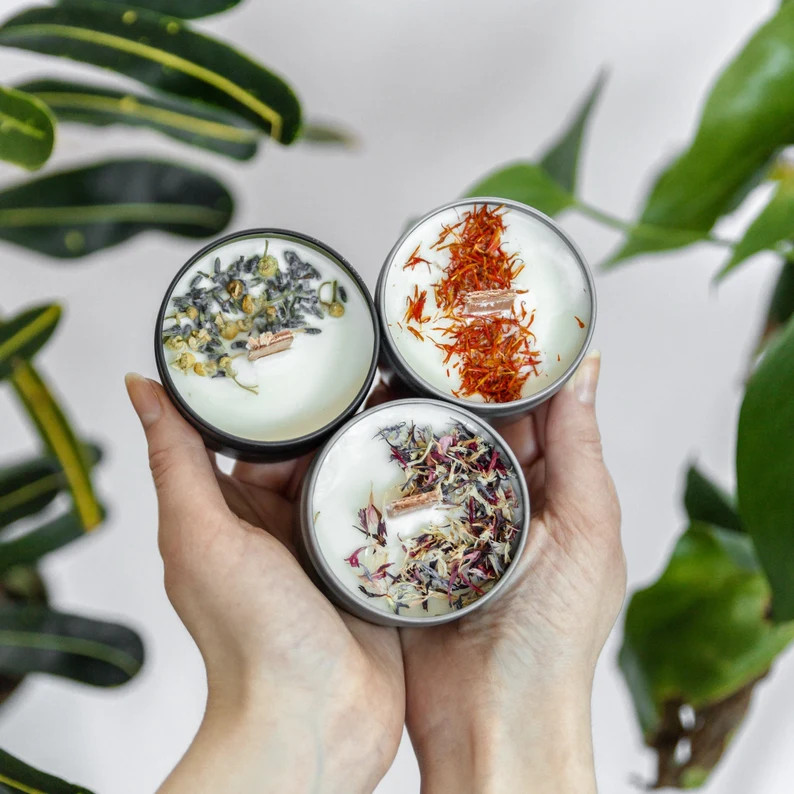 Natural Candles Trio Gift Pack, Self Care Gift, Aromatherapy Candle Set, Soy Candle Set of 3 | Etsy (CAD)