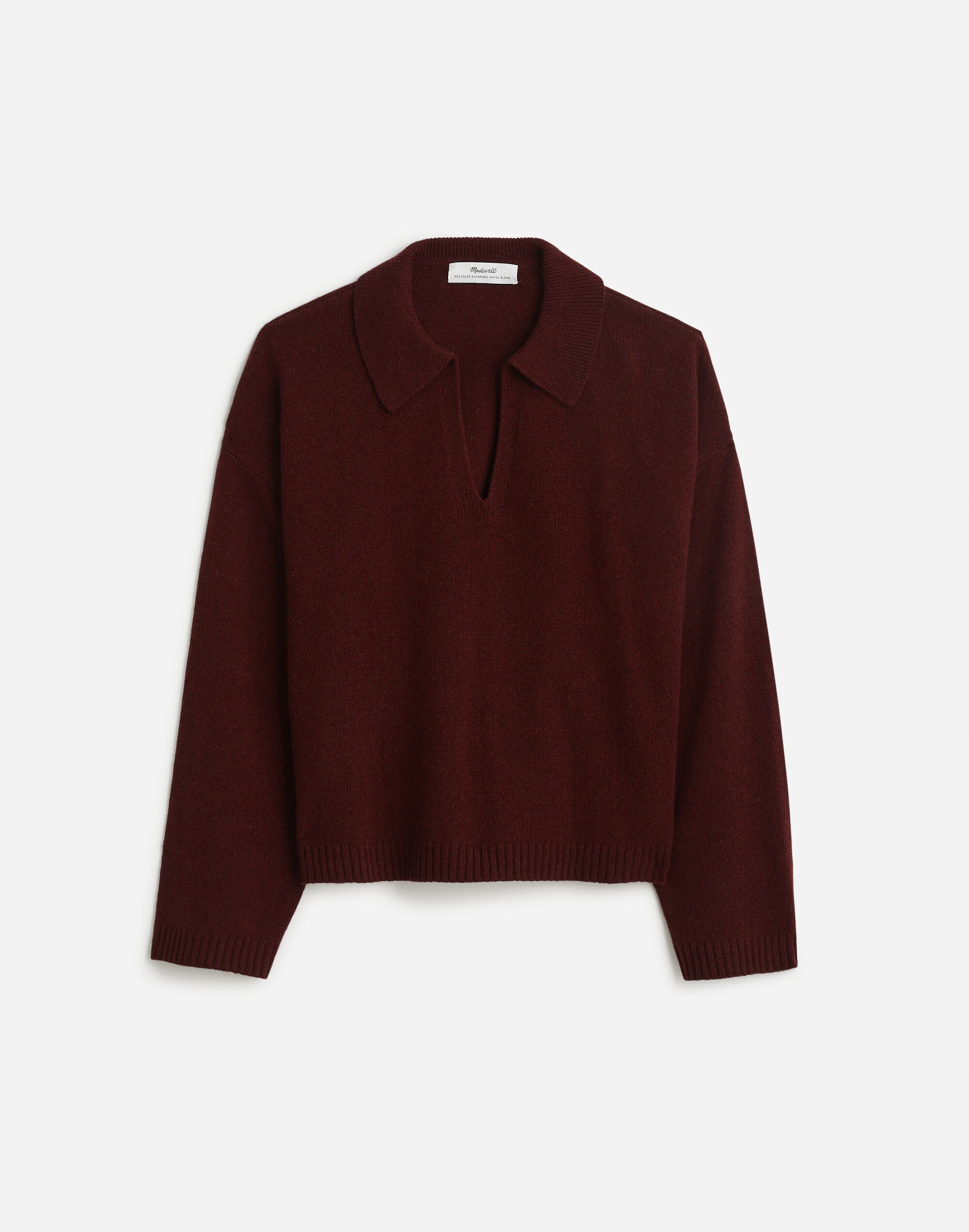 Cashmere-Wool Blend Polo Sweater | Madewell