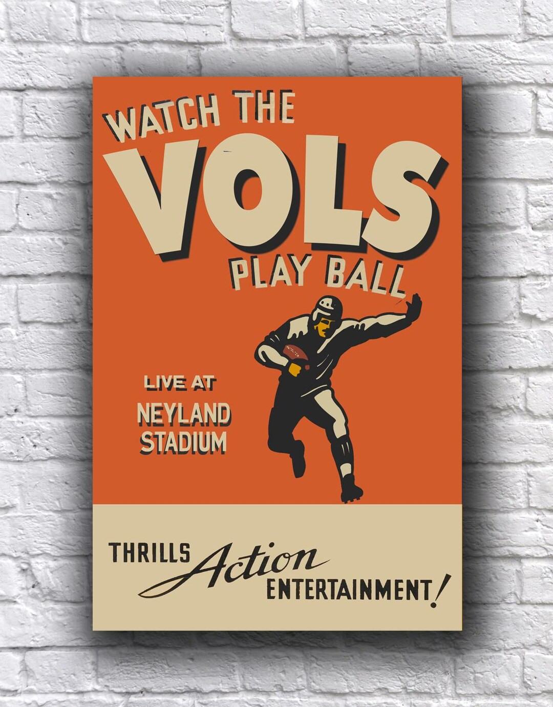 The University of Tennessee Football Live From Neyland Stadium Knoxville Vintage Looking Promo 12... | Etsy (US)