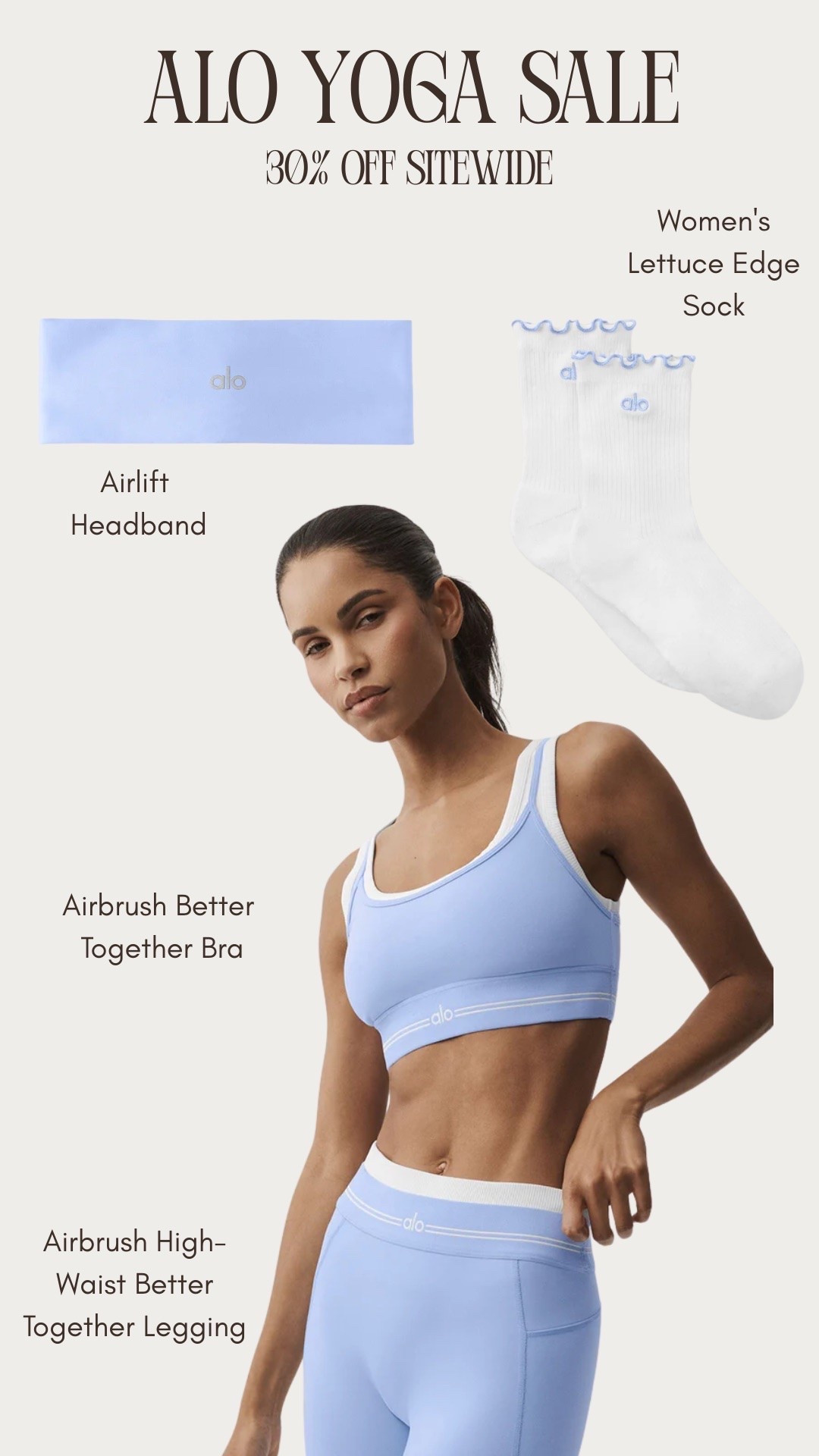 ALO SALE!!! 30% off site wide‼️ perfect workout set for runs, walks, Pilates, yoga, and more! Light blue color perfect for spring

#LTKootd #LTKfitnessgoals #LTKSaleAlert