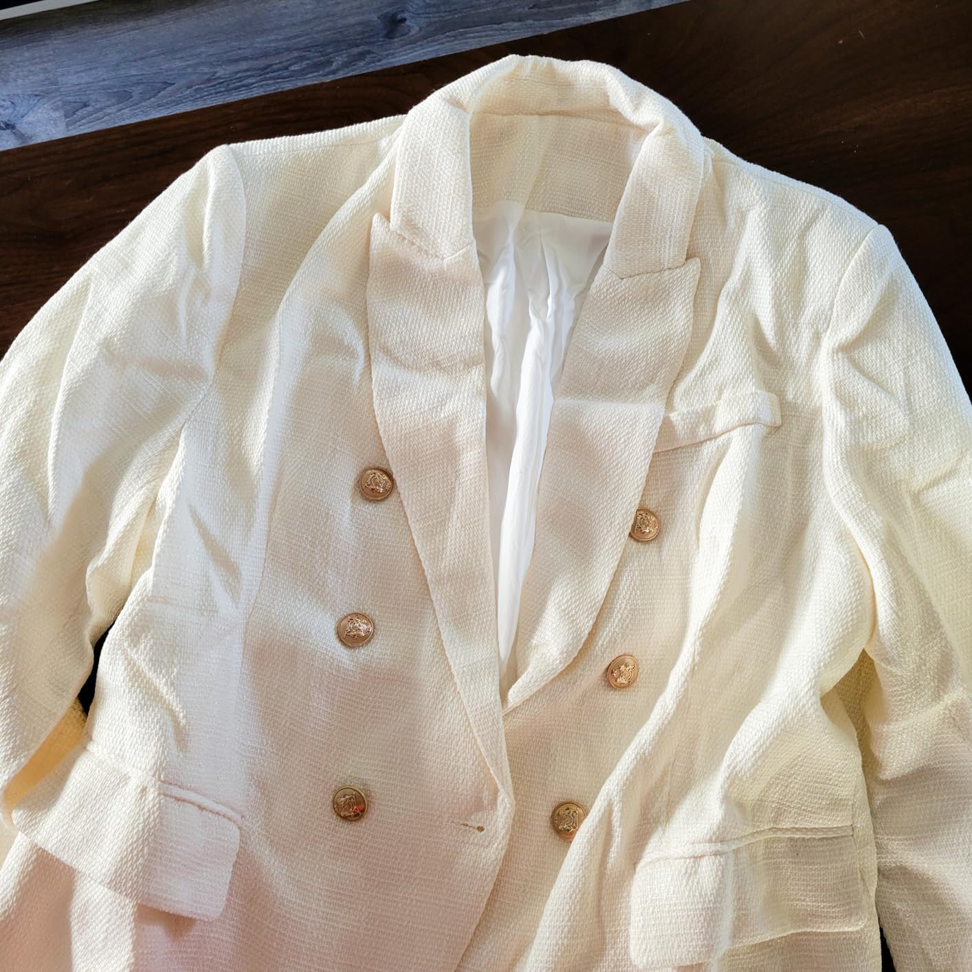 Happy Sailed Womens Tweed Blazers Casual Long Sleeve Double Breasted Open Front Blazer Jackets Wo... | Amazon (US)