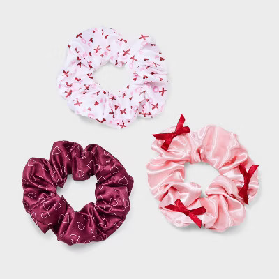 Valentine's Day Bow and "XO" Hair Twister Set 3pc - Red/Pink/White | Target