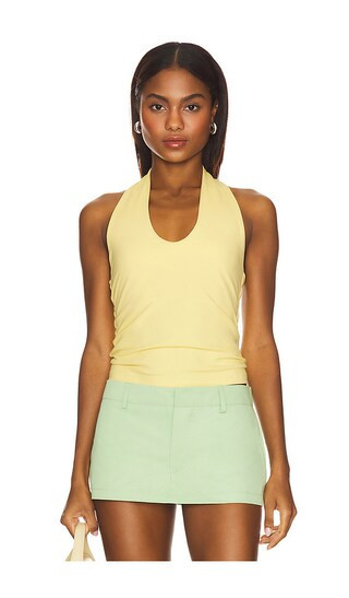 Susana Monaco Urban Halter Top in Yellow. - size XS | Revolve Clothing (Global)