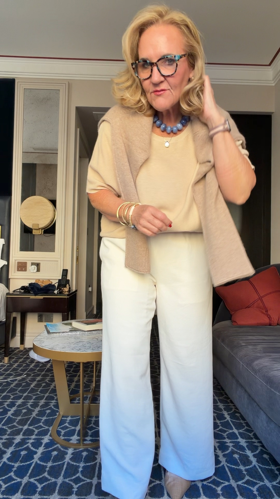 Dinner and the theatre in London 

@Quince sweaters medium 
No wrinkle pants medium reg and had them hemmed 

Linking everything in my travel capsule

#LTKSeasonal #LTKootd #LTKOver40