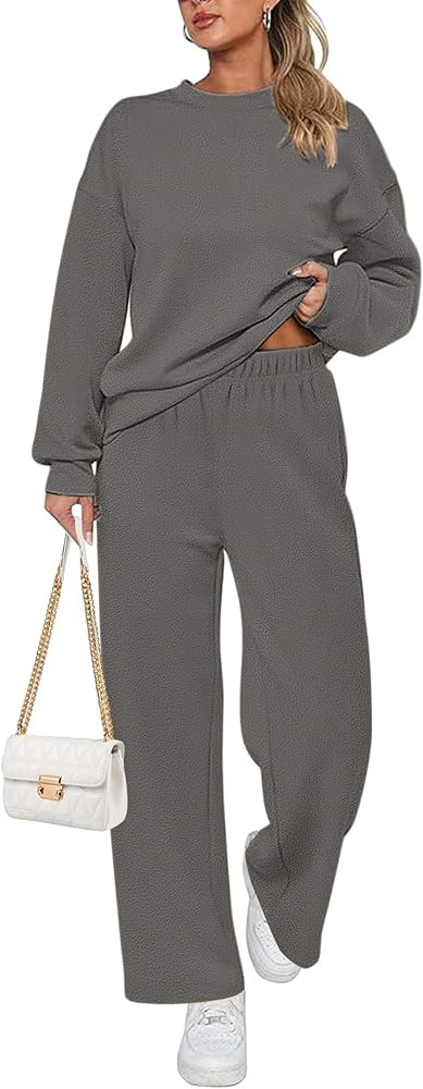 Ekouaer Womens Pajama Sets Fuzzy Fleece Long Sleeve Sleepwear Comfy Pjs 2 Piece Lounge Set Nightw... | Amazon (US)