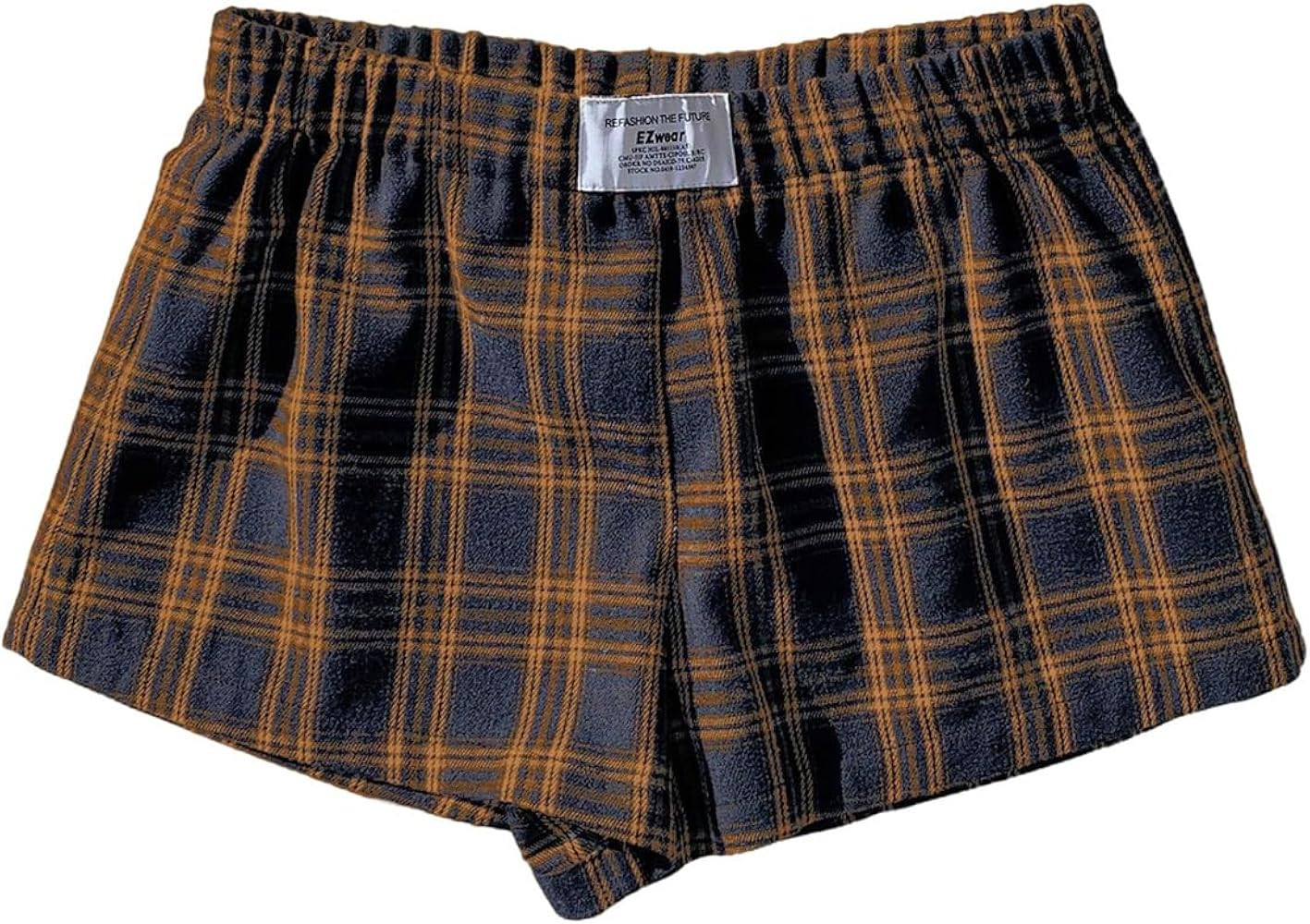 SOLY HUX Women's Plaid Pajama Shorts Elastic Low Rise Y2k Casual Summer Sleep Pj Lounge Shorts | Amazon (US)