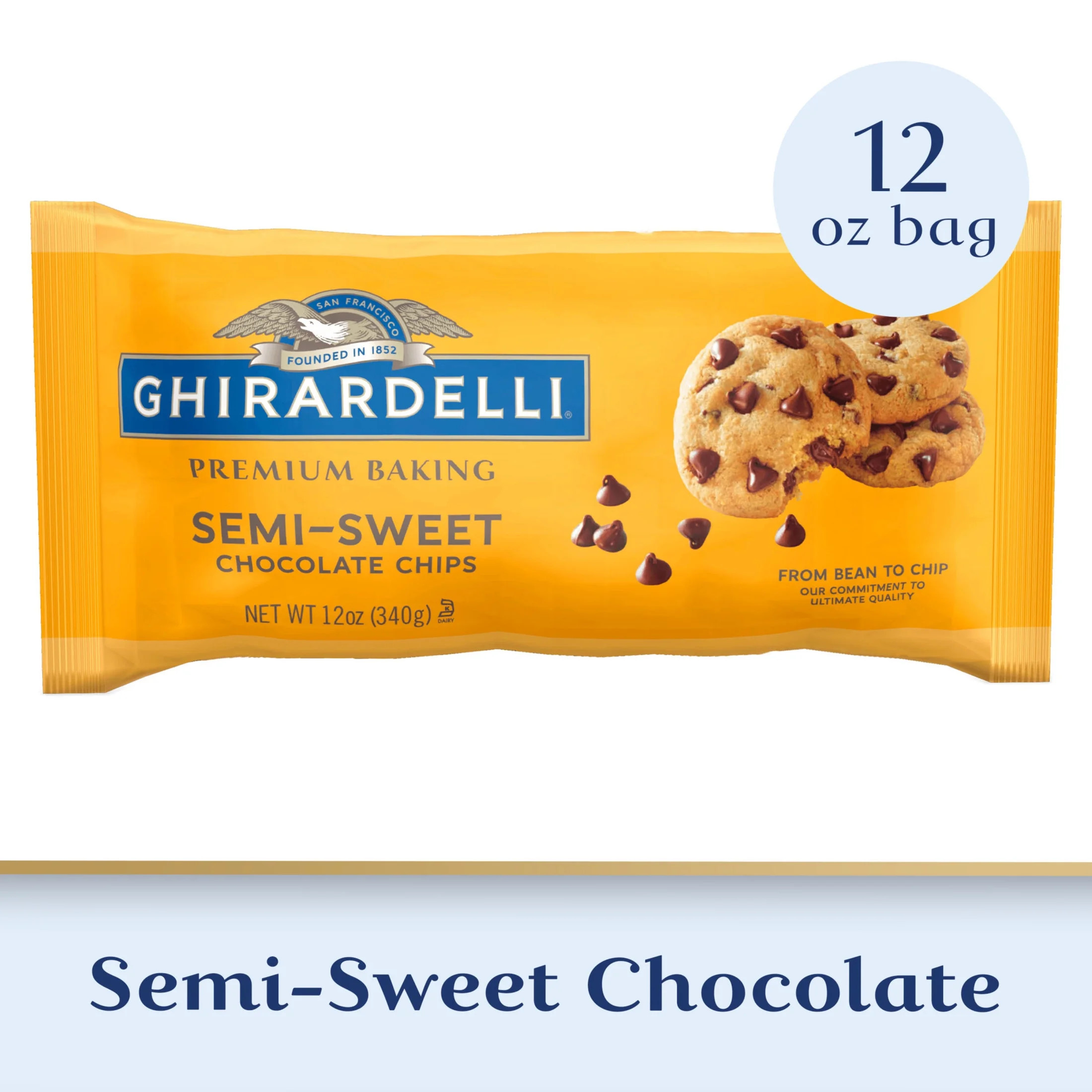 GHIRARDELLI Semi-Sweet Chocolate Premium Baking Chips Chocolate Chips for Baking, 12 oz Bag | Walmart (US)