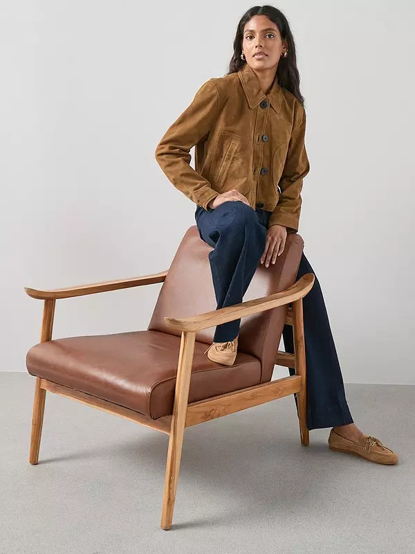 The Very Collection Suede Jacket - Brown | Very (UK)