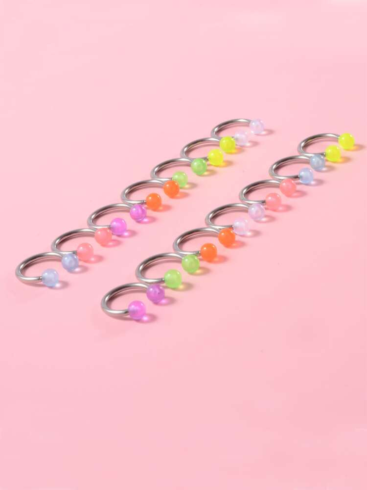 14pcs Round Ball Decor Nose Ring | SHEIN