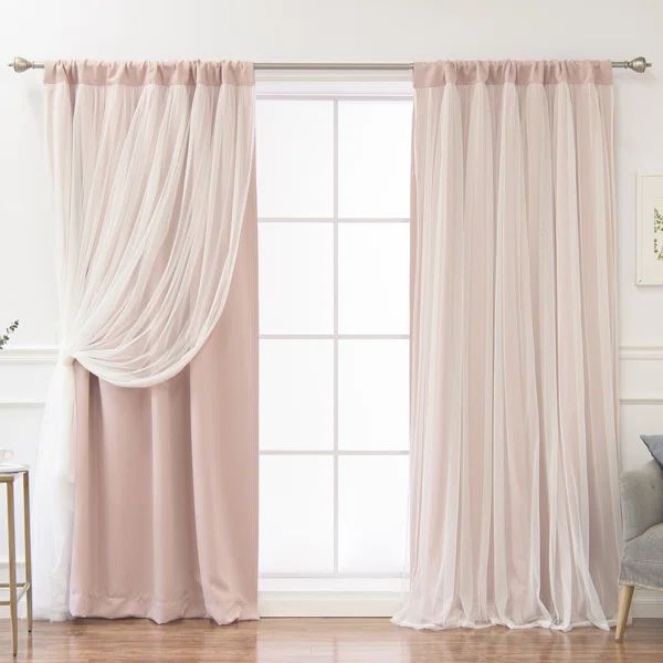 Harborcreek Solid Blackout Thermal Rod Pocket Curtain Panels (DSQ is set to 2) (Set of 2) | Wayfair Professional
