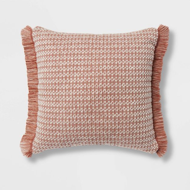 Euro Woven Fringe Decorative Throw Pillow Bronze - Threshold™ | Target