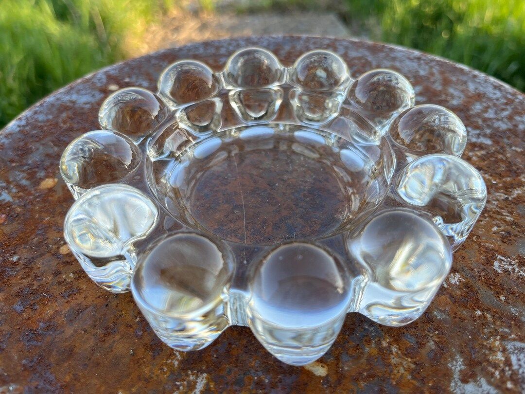 Ashtray, Vintage, 5 1/4 , Clear, Boopie, Glass, Bubble Glass, Trinket Dish, Art Noveau, Glass Art... | Etsy (US)