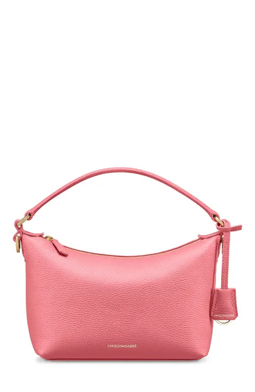 MAISON de SABRÉ Small Leather Soft Hobo in Candy Pink at Nordstrom | Nordstrom