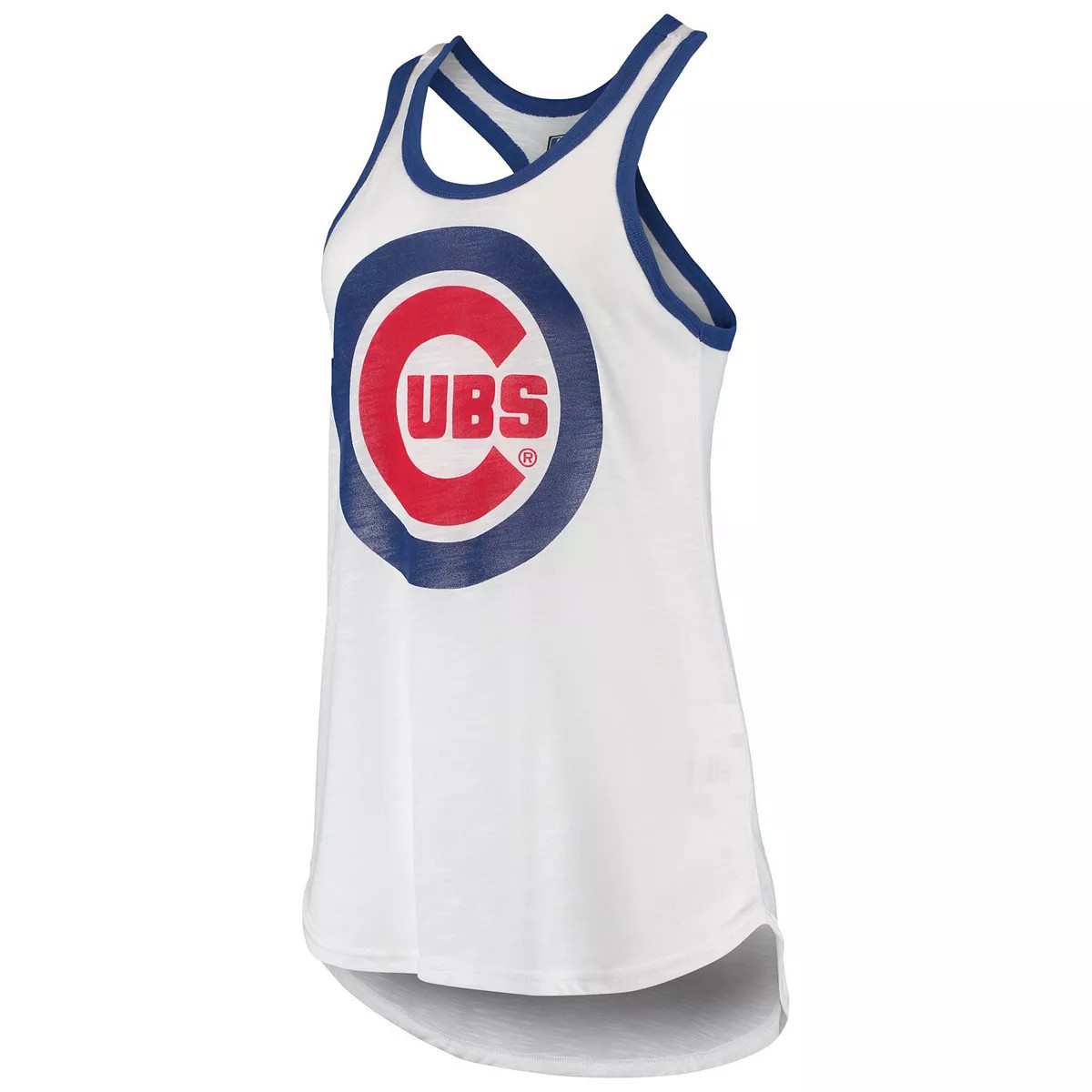 Women's G-III 4Her by Carl Banks White Chicago Cubs Tater Racerback Tank Top | Kohl's