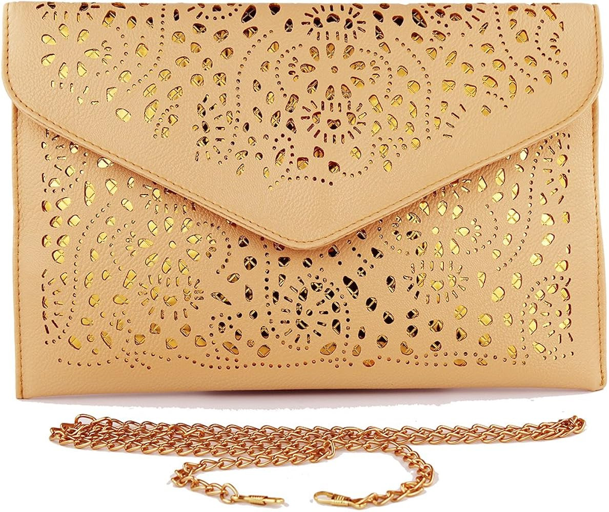 2019 Women Envelope Wedding Party Purses Chain Shoulder Bag Evening Day Clutch Bag | Amazon (US)
