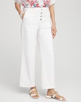 No Stain Pull-On Wide Leg Cropped Jeans | Chico's